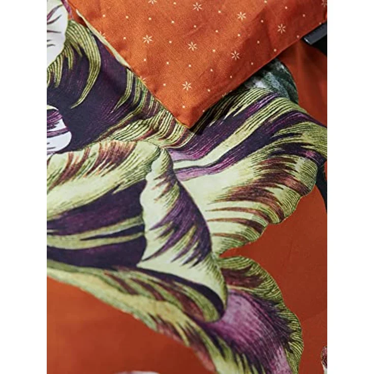 ESSENZA Bettwäsche Filou Summer Mauve, 135x200 cm + 1x 80x80 cm - 100% Baumwollsatin 220TC, atmungsaktiv und hautfreundlich - Blumenmotiv – Bild 5