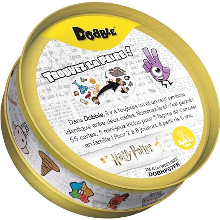 Zygomatic Dobble Harry Potter, Kartenspiel mit Eco Sleeve für Kinder, Französisch – Bild 6