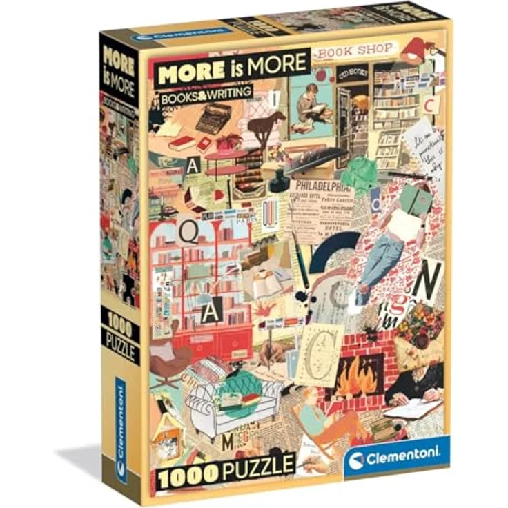 Clementoni Puzzle More Is More - Books&Writing, 1000 Teile 2D Puzzle mit literarischem Motiv – Bild 2