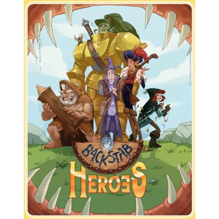 Ottavio Backstab Heroes - Chaotisches Kartenspiel für Anti-Helden, mit 110 Spielkarten, für 3-6 Spieler, gelb – Bild 2
