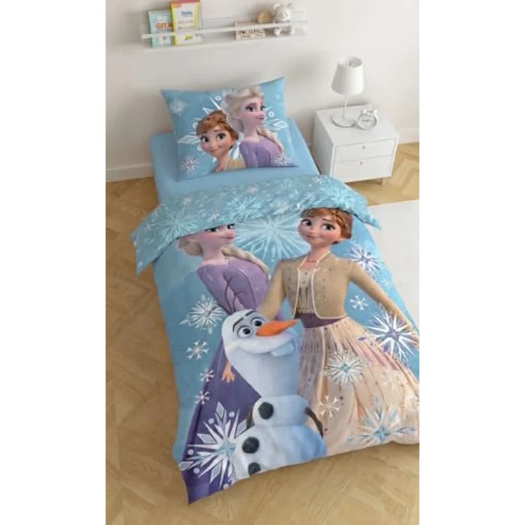 Jerry Fabrics Disney Frozen Bettwäsche Eiskönigin Anna ELSA Snow 135/140x200, 100% Baumwolle, Wendebettwäsche, für Jungen und Mädchen – Bild 7