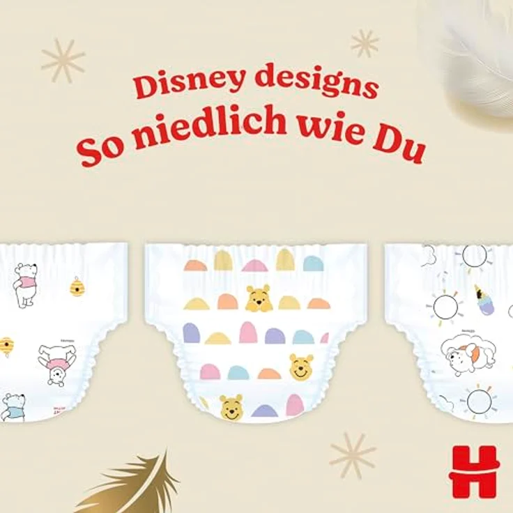 HUGGIES Windeln Extra Care Babywindeln Disney-Design Größe 4, 120 Windeln - 4-in-1 Hautpflege, dermatologisch getestet, mit Nässeindikator, Winnie Puuh Designs – Bild 6