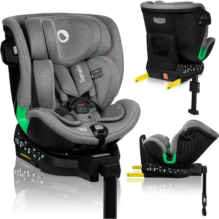 lionelo Autokindersitz HARMONY I-SIZE, von Geburt bis 12 Jahre, 0,00-36,00 kg, (Set), Basis 360'/ISOFIX/i-SIze/Gürtelalarm, Bambusstoff, viele Annehmlichkeiten – Bild 1