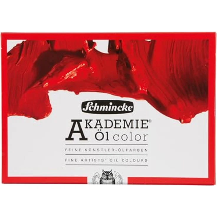Schmincke AKADEMIE® Öl, Grundsortiment 6 x 60 ml Tuben, feine Künstler-Ölfarben in Titanweiß, Kadmiumgelbton, Kadmiumrotton, Kobaltblauton, Saftgrün, Vandyckbraun, brillante Farbtöne, höchste Lichtechtheit – Bild 3
