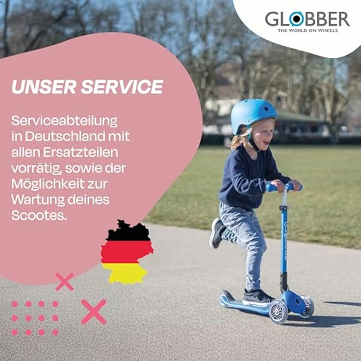 Globber Primo Foldable Plus Light - 3 Wheels Scooter, LED Räder, Pastelrosa-Pink – Bild 7