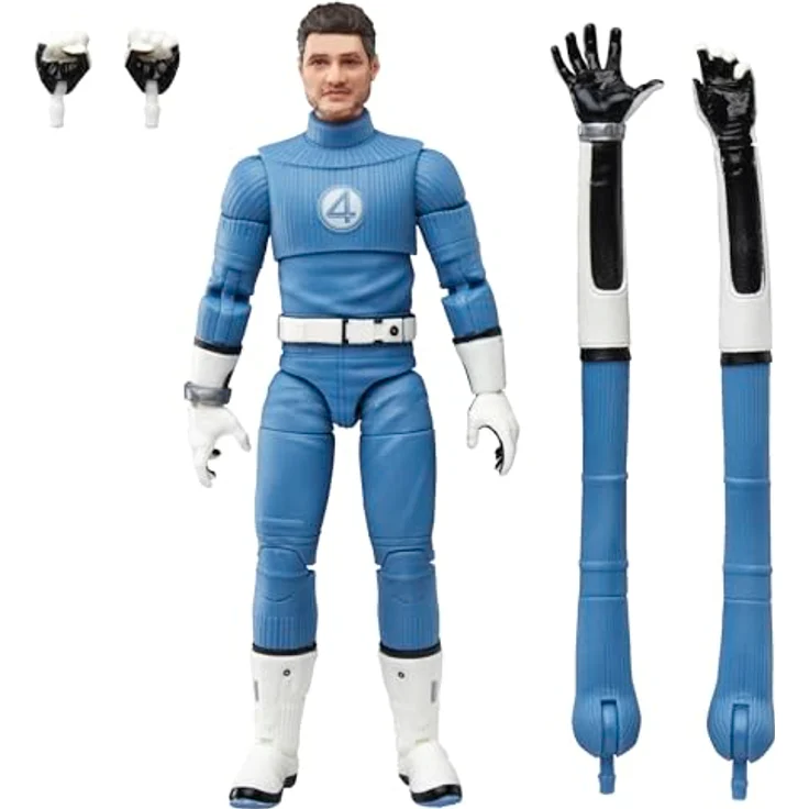 Marvel Legends Series Mister Fantastic Action-Figur, 15 cm große Sammelfigur mit 4 Accessoires und beweglichen Gelenken, inspiriert von Marvel Studios' Fantastic Four – Bild 1