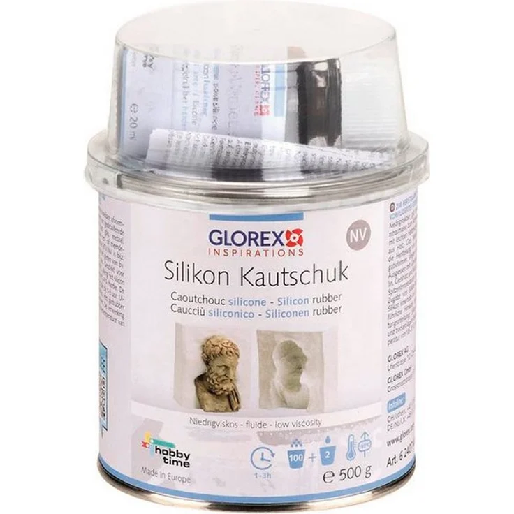 Glorex Modelliermasse Silikon-Kautschuk, 500 g, elastische Formen mit niedriger Viskosität, Silikon - Preisvergleich