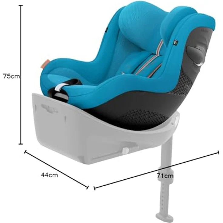 Cybex Sirona G I-Size Plus Reboard Kindersitz für Kinder von 61 cm bis 105 cm, Beach Blue – Bild 12