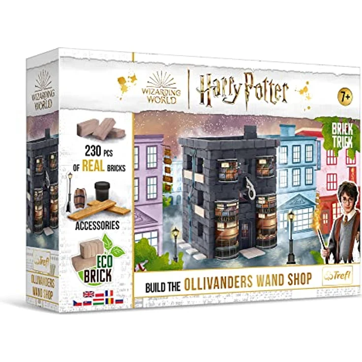 Brick Trick Harry Potter Ollivanders Zauberstabladen, LEGO-Set mit 93% natürlichen Materialien und wiederverwendbarem Kleber, 93 Teile – Bild 1
