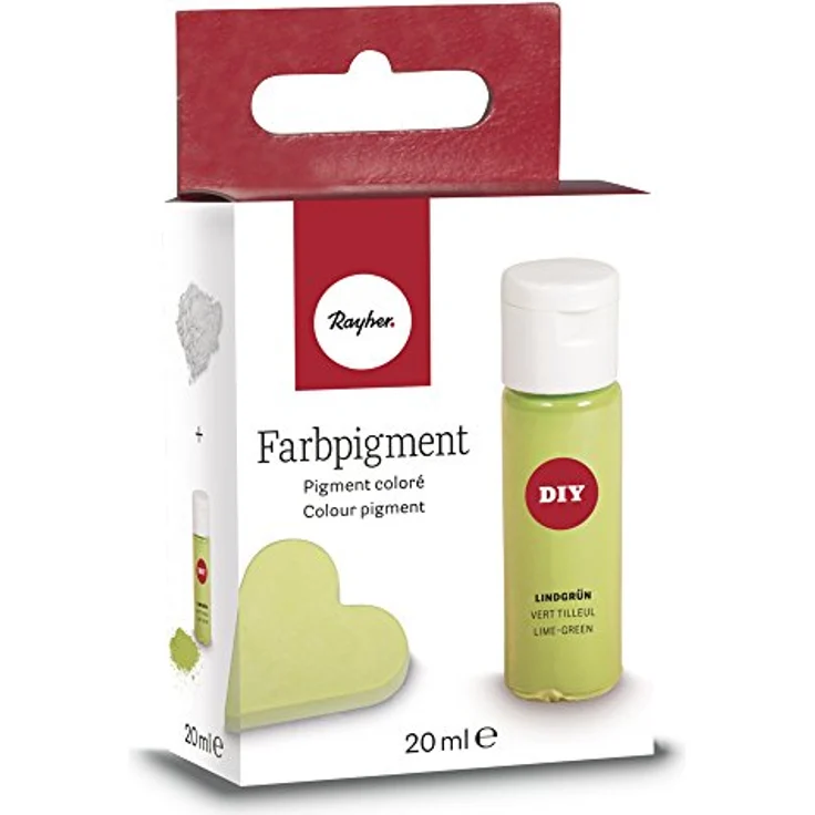 Rayher Hobby 35016414 Farbpigment, Lindgrün, 20 ml Pulver für wässerige und lösungsmittelhaltige Farben, Lacke und Bastelmaterialien – Bild 2