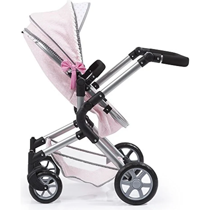 CLAUDIO REIG Puppenwagen Rosa, Cabrio-Kombi mit verstellbarem Griff, inklusive Kissen und Tasche – Bild 5