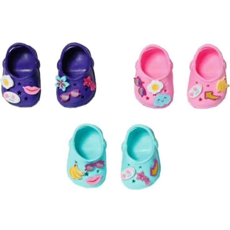 BABY Born Schuhe mit Pins, EIN Paar Bunte Puppenclogs mit Zubehör für 43 cm Puppen, Farbe Nicht frei wählbar 832837 Zapf Creation – Bild 3