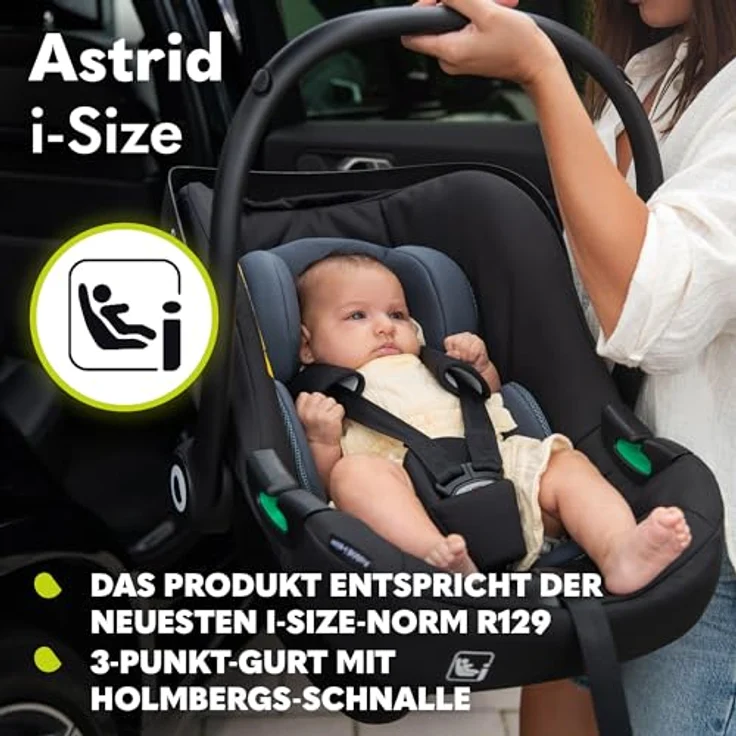 lionelo Babyschale Lionelo Autositz Astrid i-Size Kindersitz, Beige Sand, i-Size Kompatibilität, Höchster Sicherheitsstandard – Bild 4