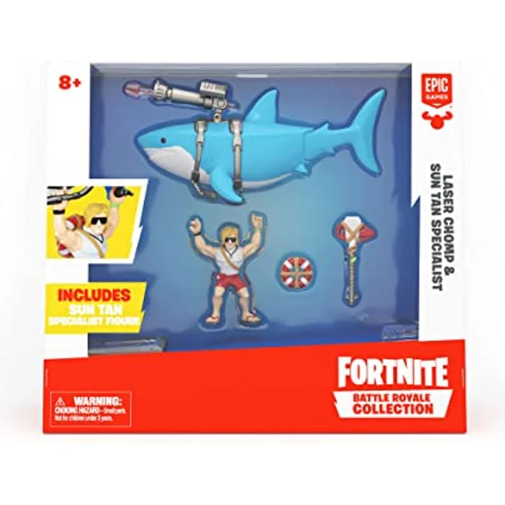 FORTNITE Battle Royale Collection: Laser Chomp Glider & Sun Tan Specialist Actionfigur, 5,1 cm bewegliche Figur aus hochwertigem Vinyl – Bild 1