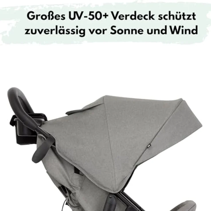 Graco Buggy Eezefold DLX, Sportwagen mit Einhand-Faltmechanismus, Becherhalter und Mobilitätsgarantie - Lunar – Bild 6