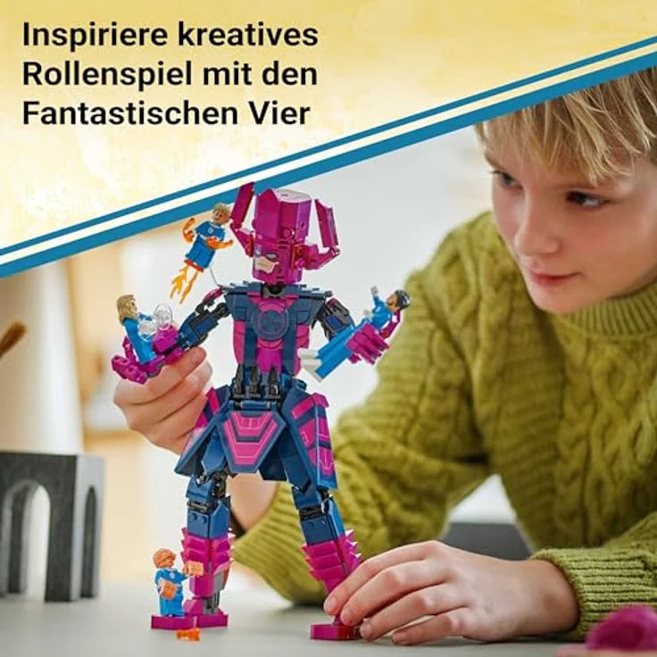 LEGO Marvel 76316 - Fantastic Four vs. Galactus, 427-teiliges Baufiguren-Set ab 9 Jahren mit 28 cm großer Galactus-Figur – Bild 7