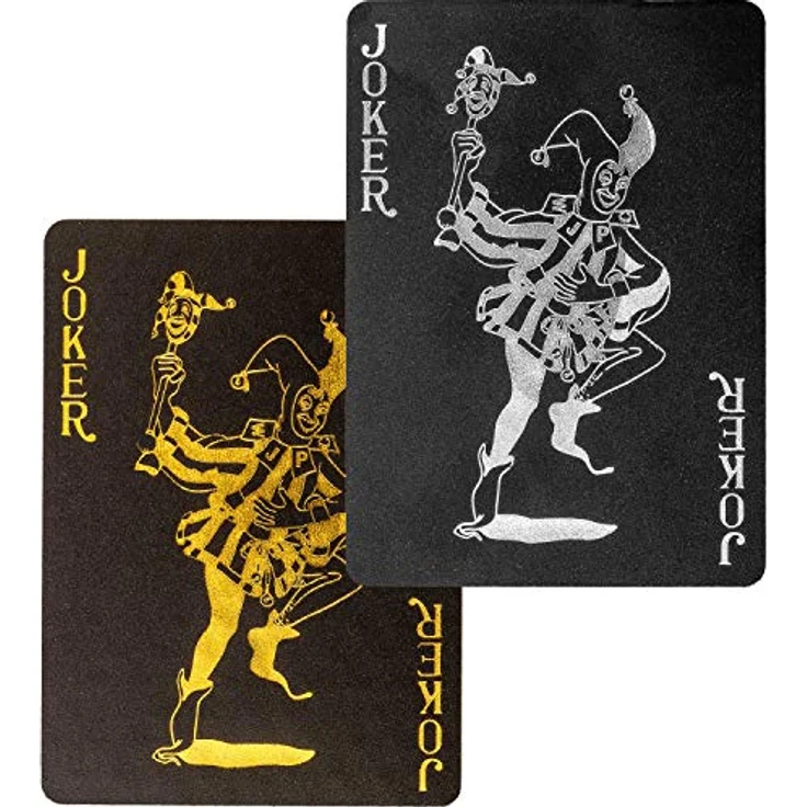 GAMES PLANET Design Pokerkarten aus Kunststoff, 100% WASSERDICHT, reißfest, Varianten: Pure Gold/Black Gold/Black Silver, Poker Deck Plastik Spielkarten – Bild 3