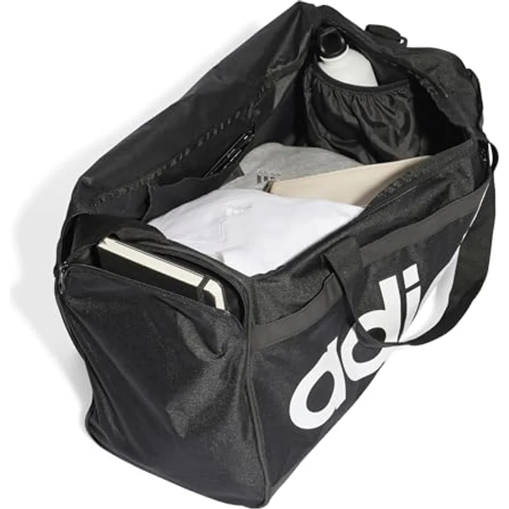 adidas Performance Sporttasche ESSENTIALS LINEAR DUFFELBAG M, Kinder-Sporttasche mit integriertem Schuhfach, grau – Bild 7