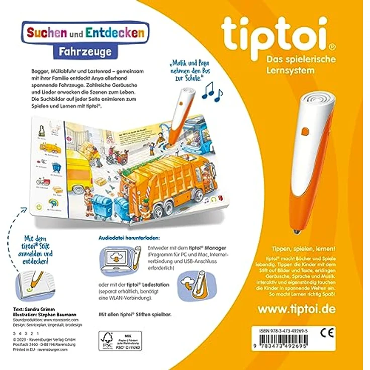 Ravensburger tiptoi® Suchen und Entdecken - Fahrzeuge, Buch für Kinder ab 2 Jahre, White – Bild 2