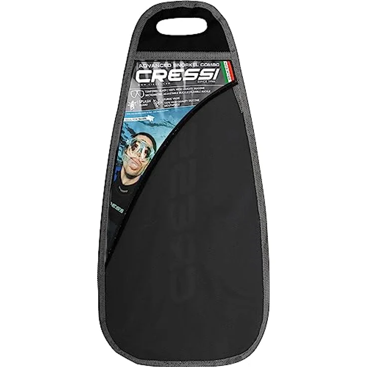 Cressi Ranger Schnorchelset - Schnorcheln Set mit Schnorchel und Taucherbrille, wasserdichte Tauchmaske Anti-Fog Anti-Leck aus Gehärtetem Glas, mit 3-Kanal Premium Dry Schnorchel für Erwachsene – Bild 4