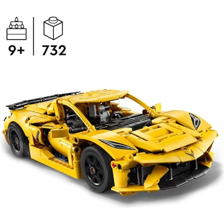 LEGO Technic Chevrolet Corvette Stingray - Bauspielzeug zum Sammeln - Spielzeug Sportwagen - Modell Auto - Geschenk für Jungen und Mädchen ab 9 Jahren, die Spielzeugautos lieben 42205 – Bild 2