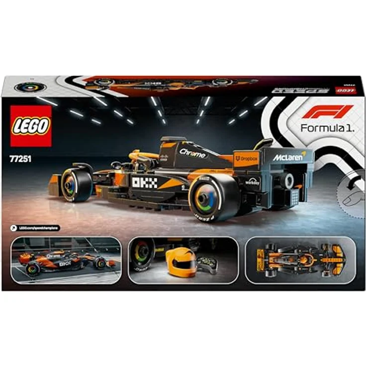 LEGO Speed Champions 77251 McLaren F1® Team MCL38, Bausatz für Formel 1 Rennauto mit 1 Minifigur, 269 Teile, Mehrfarbig – Bild 10