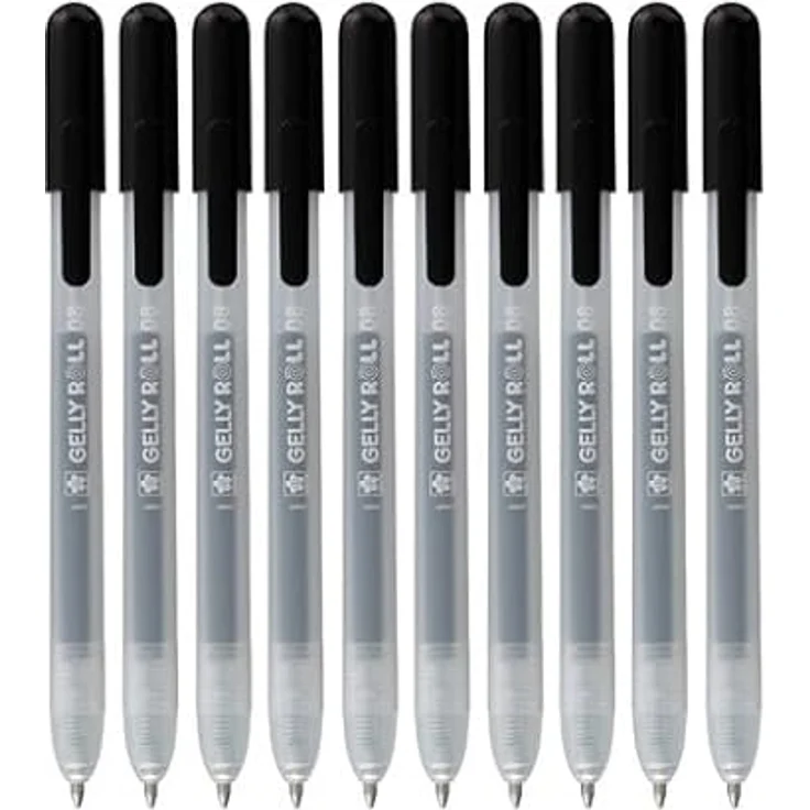 Sakura Gelly Roll Retractable Classic, Gelschreiber transparent 0,4 mm, 10x schwarz (9 + 1 GRATIS) – Bild 5