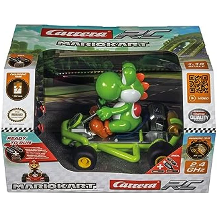Carrera RC 370200988 Pipe Kart, Yoshi RC Einsteiger Modellauto Elektro Rennwagen – Bild 7