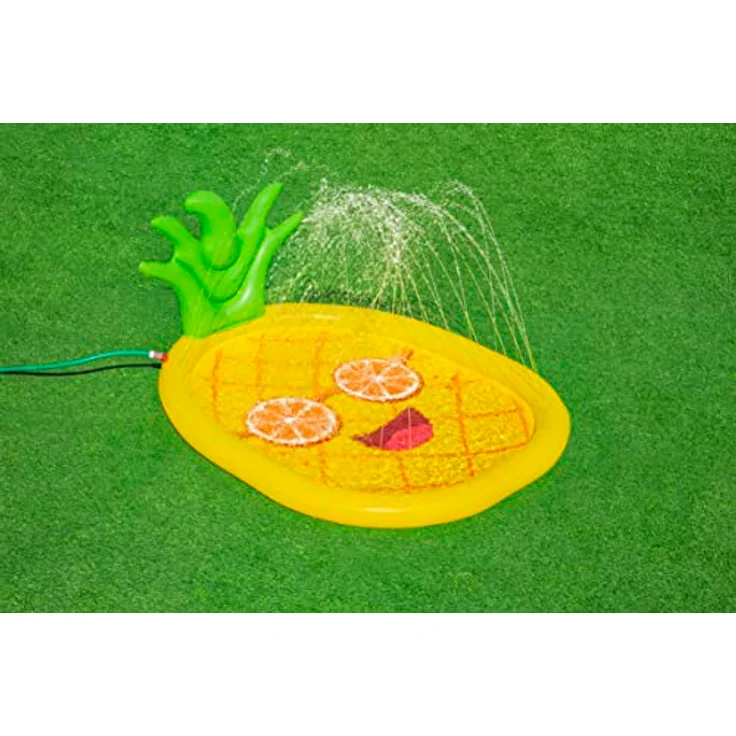 BESTWAY Wassermatte Sunny Pineapple, Planschbecken mit Wassersprinkler, 196x165 cm, strapazierfähiges PVC – Bild 10