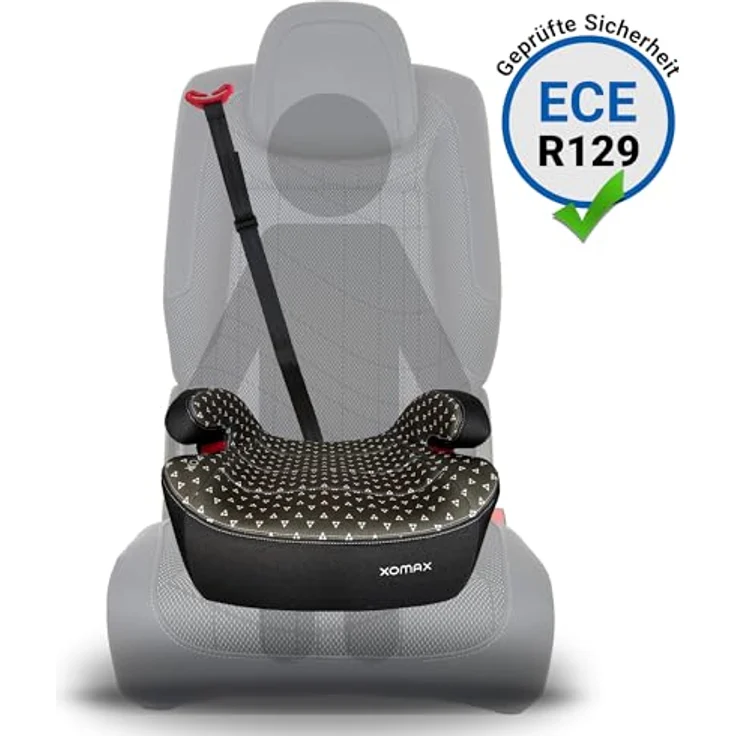 XOMAX KBH313, Kindersitzerhöhung mit ISOFIX, Armlehnen, ECE R129, für Kinder 6-12 Jahre, modernes Design, atmungsaktiver Bezug – Bild 6