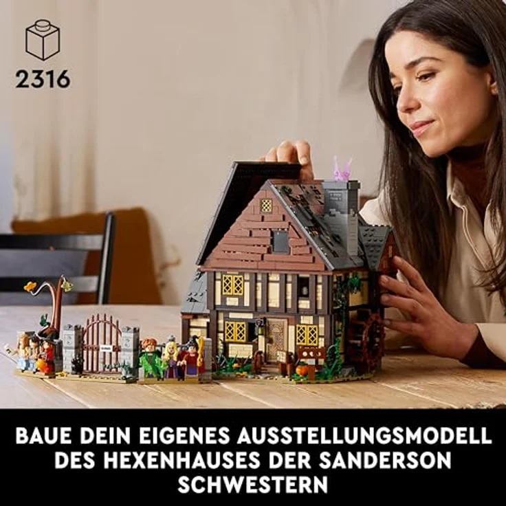 LEGO Ideas Hocus Pocus: Das Hexenhaus der Sanderson-Schwestern Set, Bausatz zum Sammeln für Erwachsene, 6 Minifiguren und Zubehör, Halloween-Deko, über 27 cm groß - Preisvergleich – Bild 2