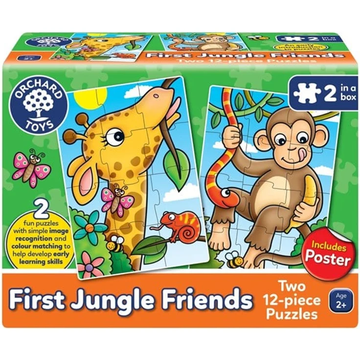 Orchard First Jungle Friends Puzzle-Set, abwischbare Teile zur Förderung der Motorik, geeignet ab 24 Monaten – Bild 5