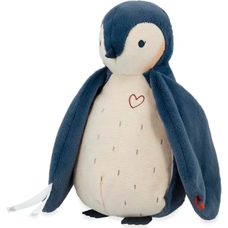 Kaloo Complices Baby Plüschtier, Blauer Pinguin mit weißem Rauschen und Aufnahmefunktion, 25 cm, ab Geburt, K212001 – Bild 4