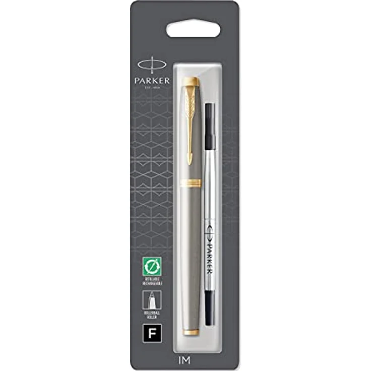 Parker Rollerball IM Brushed Metal, Schreibstift mit feiner Linienstärke, grau, nachfüllbar – Bild 7