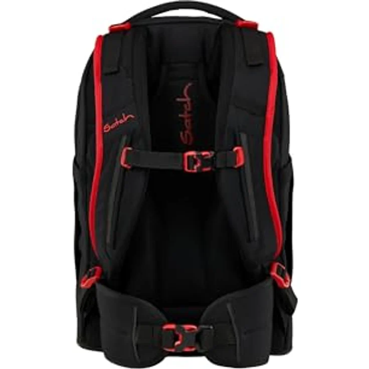 satch pack, ergonomischer Schulrucksack mit 30L Stauraum, standfest, individuell anpassbar, reflektierend, Fire Phantom - Schwarz – Bild 6