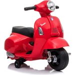 Lemodo Elektro-Kinderroller VESPA mit abnehmbaren Stützrädern, Elektromotorrad, mint/rosa