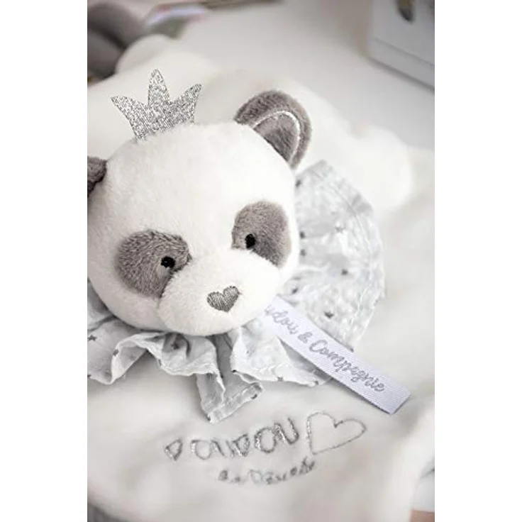 Doudou et Compagnie DC3536 ATTRAP-Reve - Panda-Bettdecke, grau - Plüsch in Geschenkbox, perfektes unisex Geschenk – Bild 5