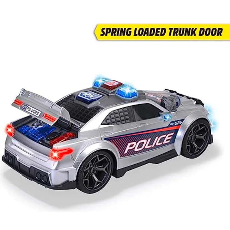 Dickie Toys Street Force Polizei Auto, motorisiertes Spielzeugfahrzeug mit Licht, Sound und Kofferraum, 33 cm, für Kinder ab 3 Jahren – Bild 2