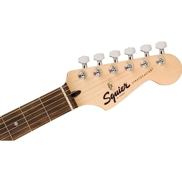 Fender Squier Sonic Stratocaster HT IL, elektrische Gitarre mit Squier Single-Coil-Tonabnehmern, 6-Sattel-Hardtail-Brücke, roter Korpus – Bild 6