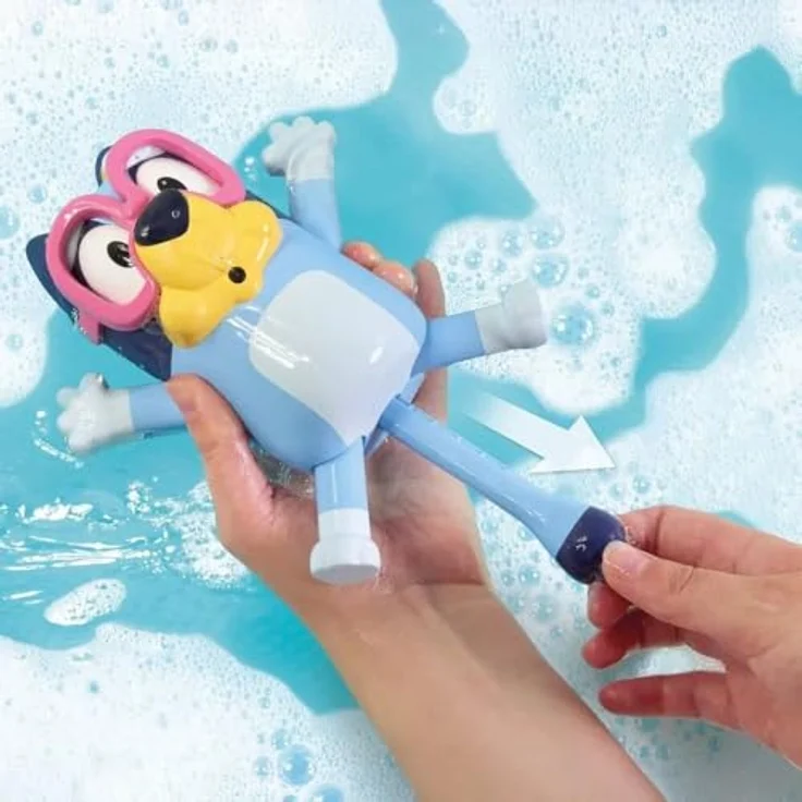 Toomies Schwimmschule Bluey, Badewannenspielzeug für Kinder mit interaktivem Lernspiel – Bild 4
