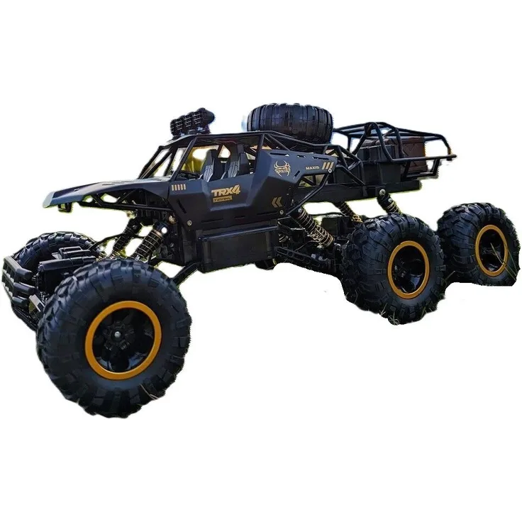 BruKa RC-Auto Robuster Geländewagen GEPARD mit LED-Scheinwerfern, 4x4 Allradantrieb, 52cm, Silber