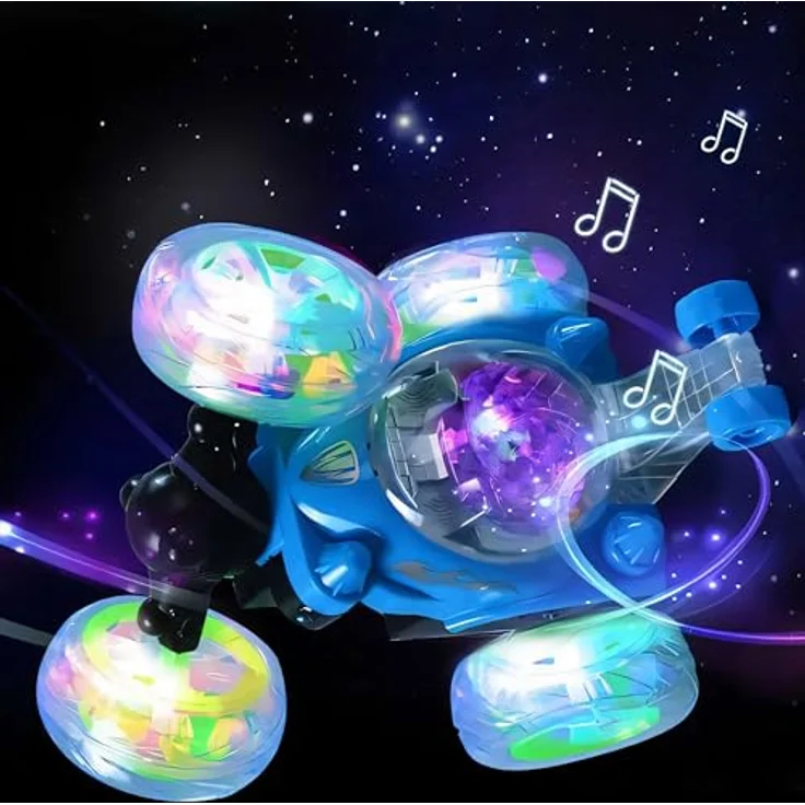 Retoo Ferngesteuertes Auto mit LED Beleuchtung, Spielzeugauto Gesteuert 27MHZ mit Fernbedienung, Reichweite bis 30 m, RC Auto Car mit 360° Rotation, Geschenk für Jungen und Mädchen, Blau – Bild 2