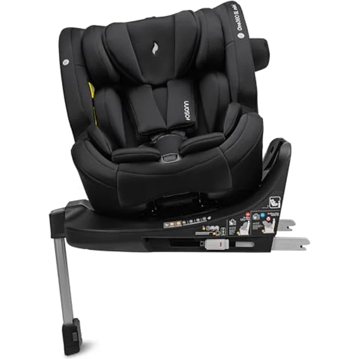 Osann Reboarder-Kindersitz One 360 SL mini, drehbar ab Geburt bis 4 Jahre (40-105 cm), inklusive Isofix-Basis, All Black – Bild 3