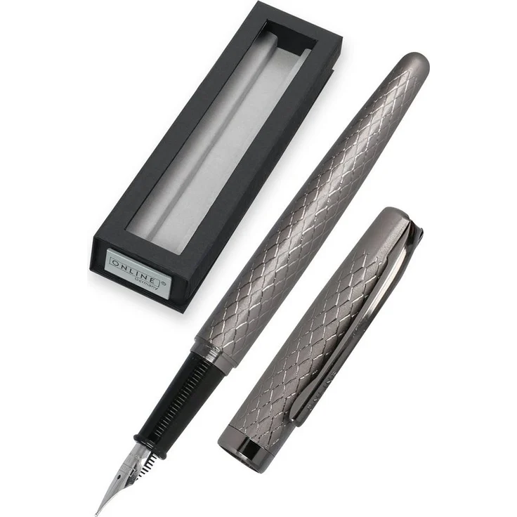 Online Pen Eleganza Füllhalter Diamond Titan, inkl. Tintenpatrone, Federstärke medium, in Geschenkbox