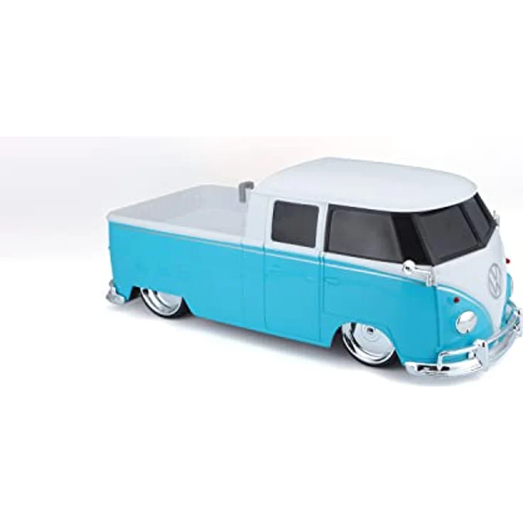 Maisto Tech R/C VW Bus T1 Pick-up Surf: Ferngesteuertes Auto im Maßstab 1:16, 2,4 GHz Frequenz, mit Pistolengriff-Steuerung, ab 5 Jahren, 33 cm, Batterien Nicht enthalten, hellblau-weiß (582708) – Bild 3