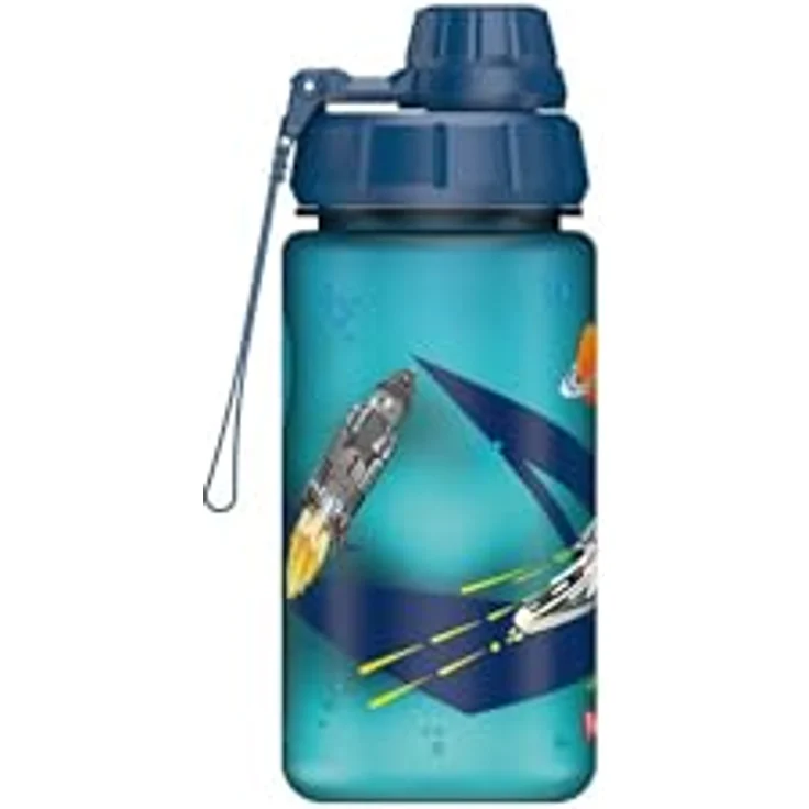Step by Step Trinkflasche „Starship“, blau, BPA-frei, 0,55 Liter, geeignet für heiße und kohlensäurehaltige Getränke, geruchs- und geschmacksneutral – Bild 2