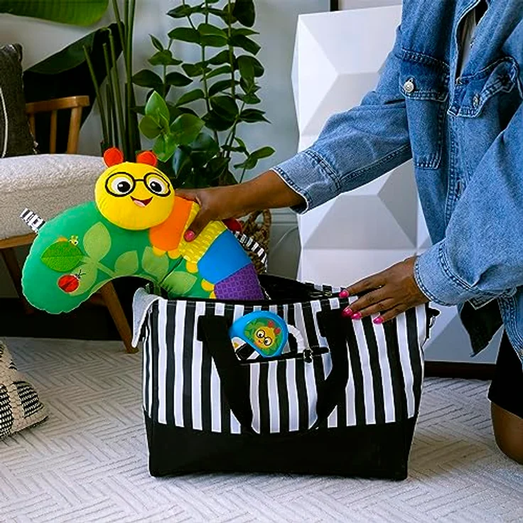 Baby Einstein Cal-a-Pillow™ Tummy Time Aktivitätskissen, Kinderkissen mit 9 multisensorischen Elementen, geeignet für Babys von 0-12 Monaten, abwischbar, dreisprachig (Englisch, Spanisch, Französisch) – Bild 11