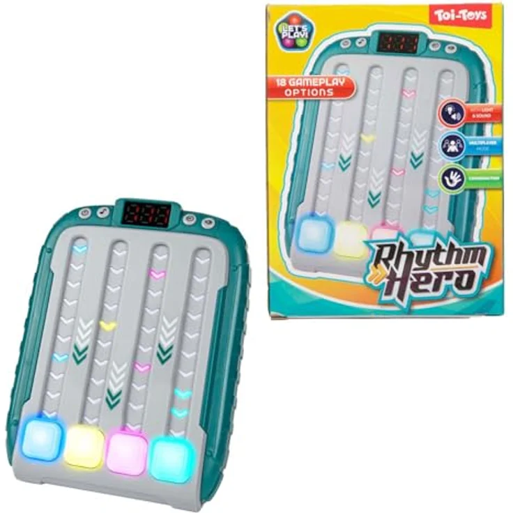 Toi-Toys elektronisches Spiel Rhythmusheld mit Licht und Sound, für Kinder ab 3 Jahren, batteriebetrieben (3 AA Batterien nicht enthalten) – Bild 3