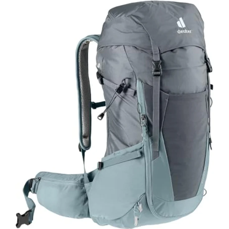 Deuter Futura Wanderrucksack, Aircomfort System, Active Comfort Fit, große Frontöffnung, grau – Bild 8