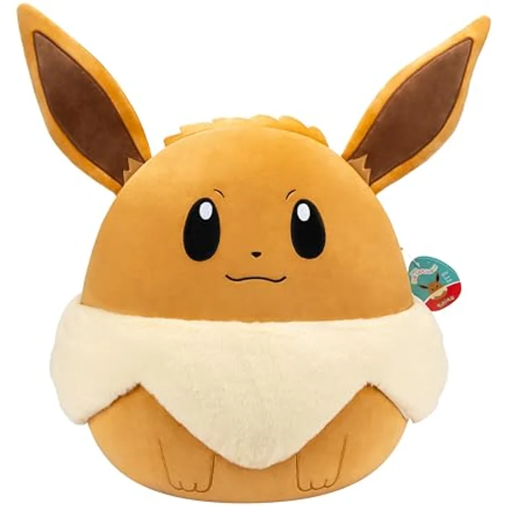 Jazwares Pokémon Squishmallows Plüschfigur Evoli, 50 cm, aus hochwertigem, samtweichem Plüsch, waschbar – Bild 4
